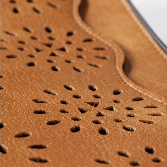 Boho Faux Leather Laser Cut Crossbody - Picture 6 of 6